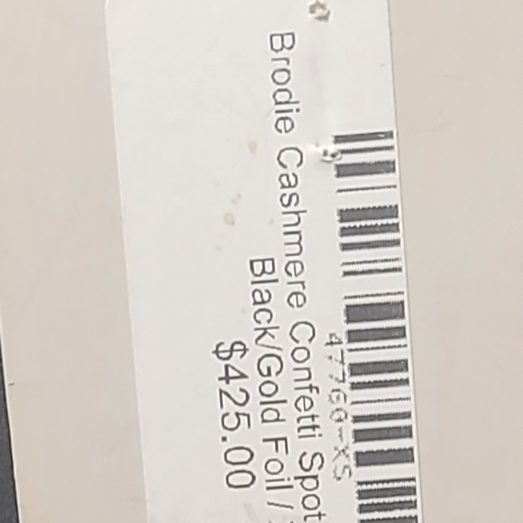 Black cashmere sweater with gold polka-dots. S - Picture 5 of 6